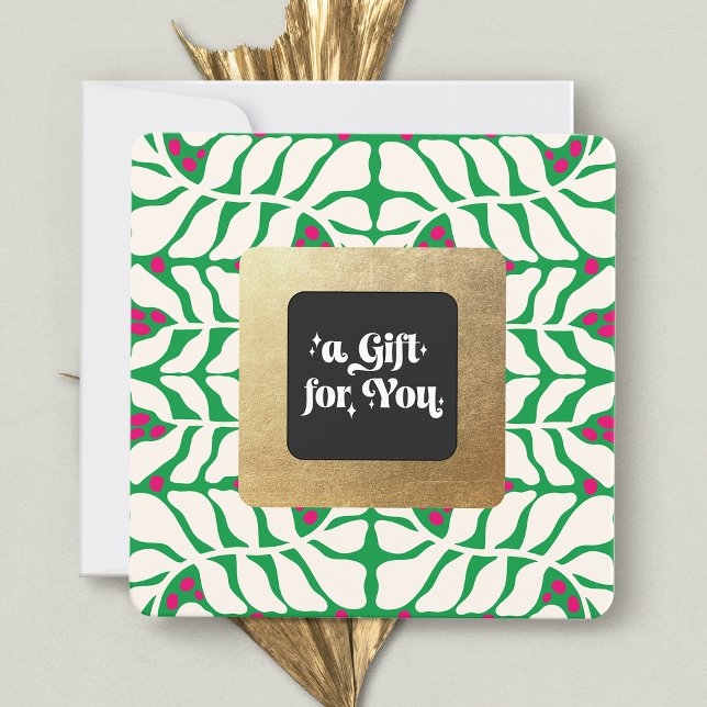 Carte Certificat cadeau de Noël Red Berries (Créateur téléchargé)