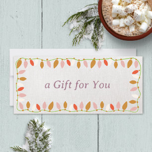 Carte Certificat cadeau de Noël rétro