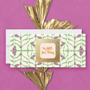 Carte Certificat cadeau de Noël rétro