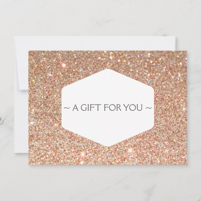Carte Certificat cadeau de PARTIES SCINTILLANT en CUIVRE (Devant)
