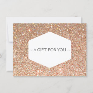 Carte Certificat cadeau de PARTIES SCINTILLANT en CUIVRE