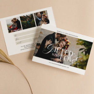 Carte Certificat cadeau de photographie de calligraphie