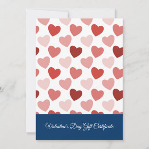 Carte Certificat cadeau de Saint Valentin professionnel