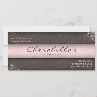 Carte Certificat cadeau de salon Floral rose Taupe Vinta