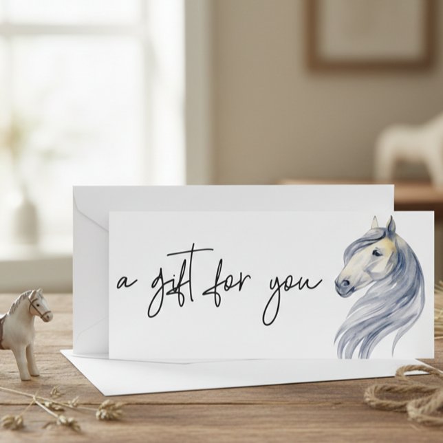 Carte Certificat Cadeau de Services d'Équitation Horse B (Créateur téléchargé)