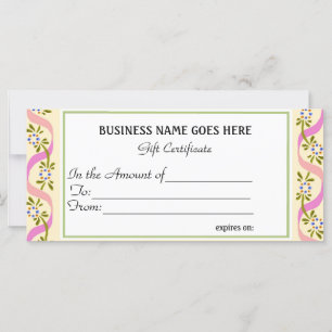 Carte Certificat cadeau d'entreprise
