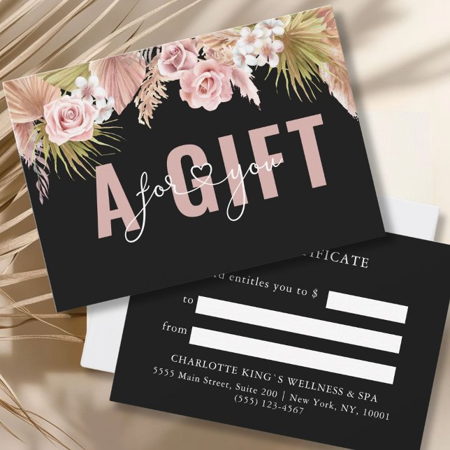 CARTE CERTIFICAT CADEAU D'ENTREPRISE | BOHO (BUSINESS GIFT CERTIFICATE | BOHO)