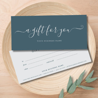 Carte Certificat cadeau d'entreprise Élégant simple