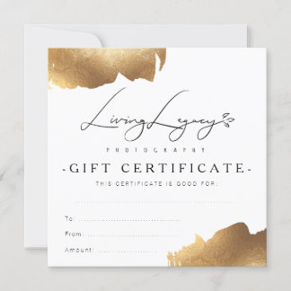 Carte CERTIFICAT CADEAU D'ENTREPRISE | Minimaliste de pi