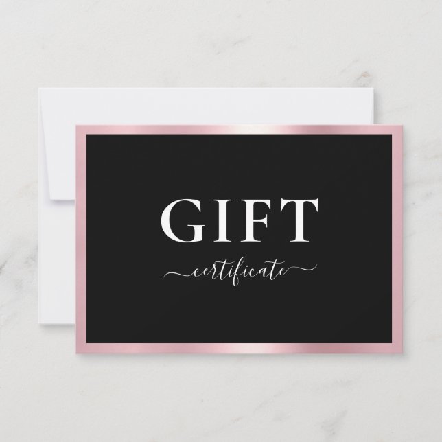 Carte CERTIFICAT CADEAU D'ENTREPRISE | Moderne | (Devant)