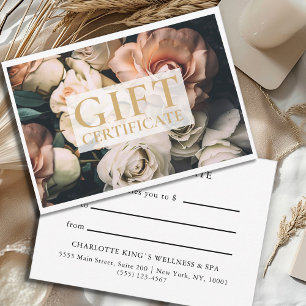 Carte CERTIFICAT CADEAU D'ENTREPRISE Moderne Floral