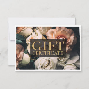Carte CERTIFICAT CADEAU D'ENTREPRISE Moderne Floral