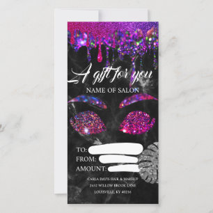 Carte Certificat cadeau d'entreprise Parties scintillant