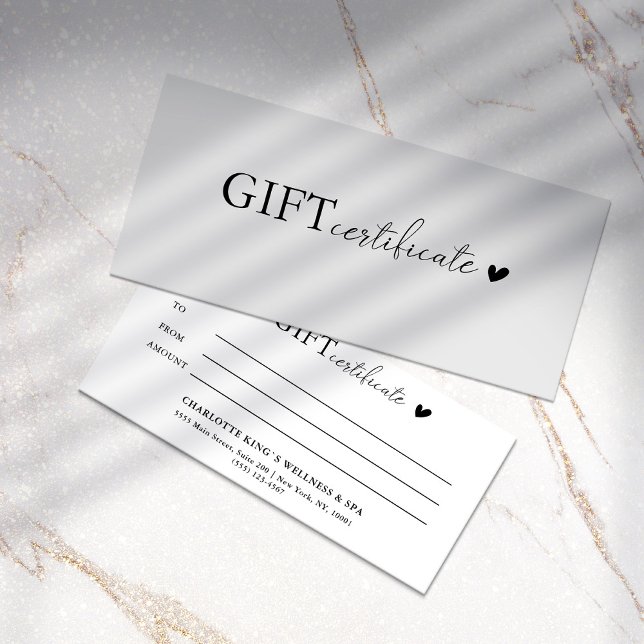 Carte Certificat cadeau d'entreprise spécifique au clien (Créateur téléchargé)