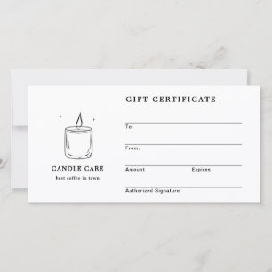 Carte Certificat-cadeau du Coffee Shop Black & White
