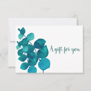 Carte Certificat-cadeau élégant Eucalyptus