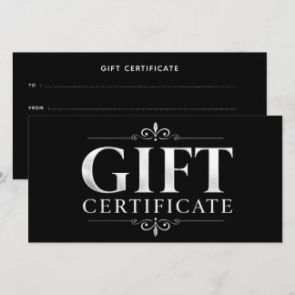Carte Certificat Cadeau Élégant Minimaliste