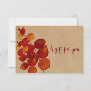 Carte Certificat Cadeau Élégant Rustique Eucalyptus