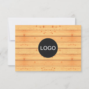 Carte Certificat Cadeau en Bois Rustique (Carte de Logo 