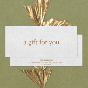 Carte Certificat cadeau en gris clair SIMPLE
