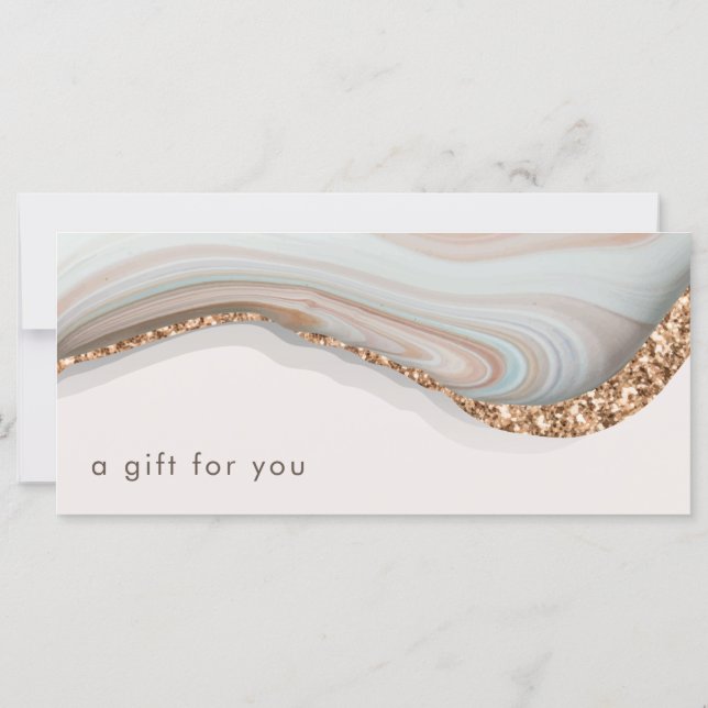 Carte Certificat Cadeau en Marbre d'Agate (Dos)