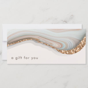 Carte Certificat Cadeau en Marbre d'Agate