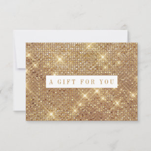Carte Certificat cadeau en marbre de Shimmer or