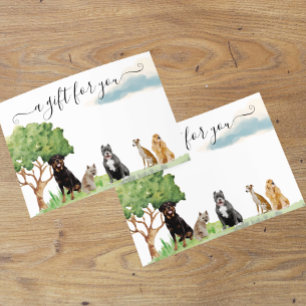 Carte Certificat cadeau Entraînement chien assis à march