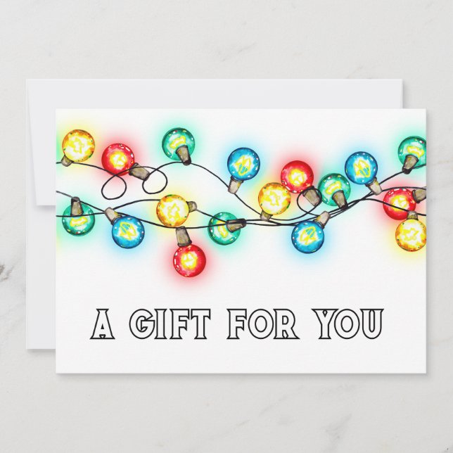 Carte Certificat cadeau feux de Noël (Devant)