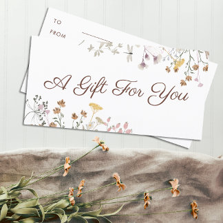 Carte Certificat cadeau fleur sauvage