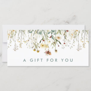 Carte Certificat cadeau Fleurs pressées