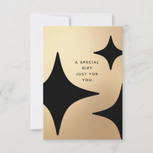 Carte Certificat cadeau Gold Black Stars