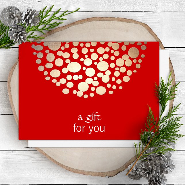 Carte Certificat cadeau Gold et Red Holiday (Créateur téléchargé)