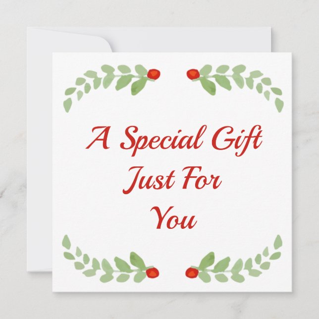 Carte Certificat cadeau Holly Berry (Devant)