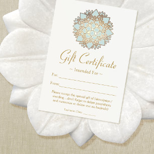 Carte Certificat cadeau Lotus Flower Spa de santé nature