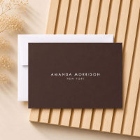Certificat Cadeau Luxe Minimaliste Brun Profond