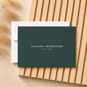 Carte Certificat Cadeau Luxueux Minimaliste Vert Forêt