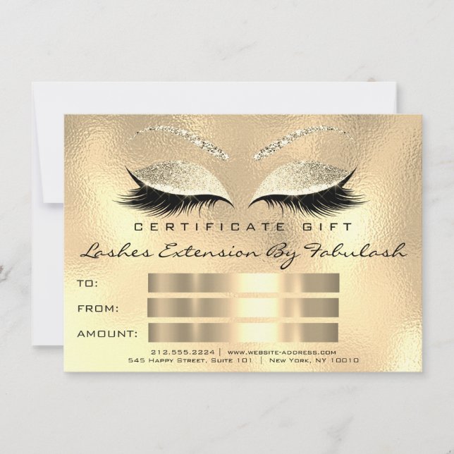 Carte Certificat Cadeau Maquillage SPA Champagne (Devant)