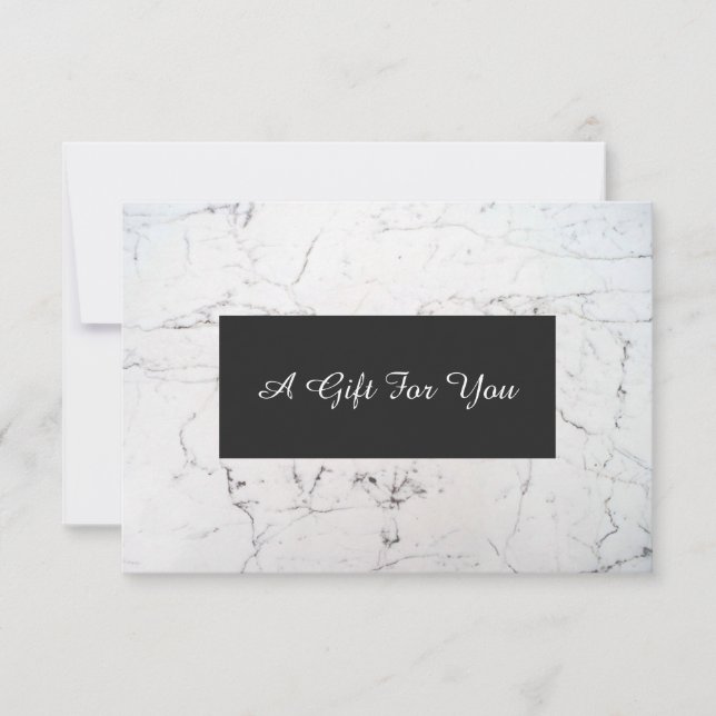 Carte Certificat cadeau Marbre blanc Spa et salon (Devant)