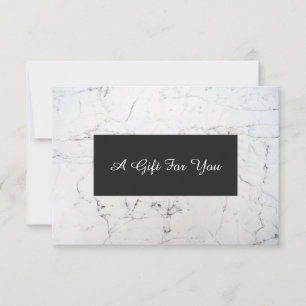 Carte Certificat cadeau Marbre blanc Spa et salon