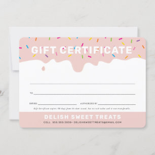 Carte CERTIFICAT CADEAU mignon arrosage éclat