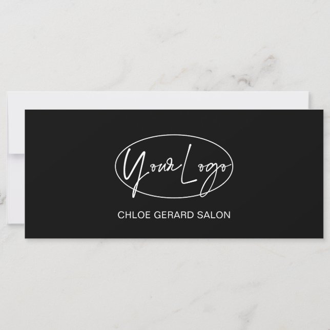 Carte Certificat cadeau minimaliste Élégant Noir moderne (Dos)
