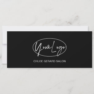 Carte Certificat cadeau minimaliste Élégant Noir moderne