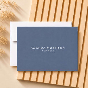 Carte Certificat Cadeau Minimaliste Luxe Bleu Ardoise