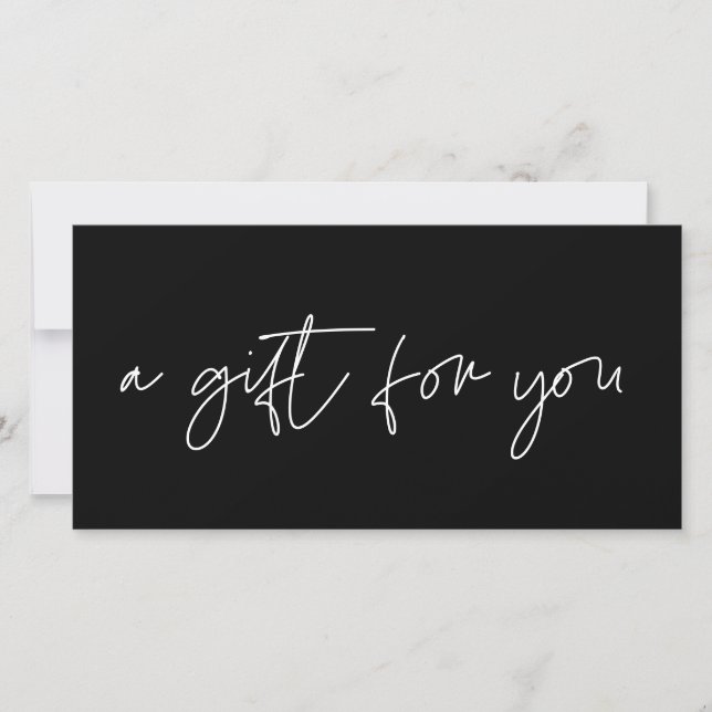 Carte Certificat cadeau minimaliste moderne (Devant)