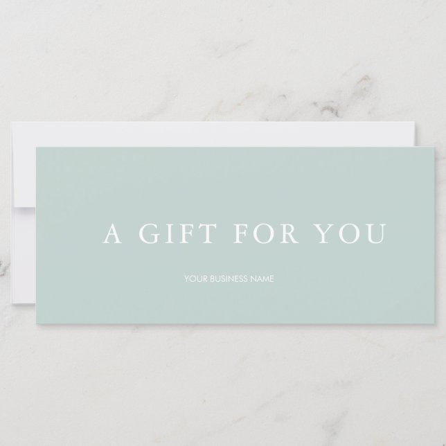 Carte Certificat Cadeau Moderne (Devant)