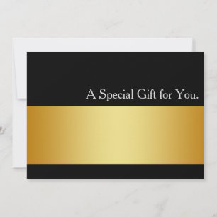 Carte Certificat cadeau moderne cool Faux Gold Stripe