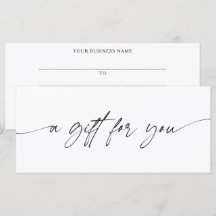Certificat Cadeau Moderne pour Vous