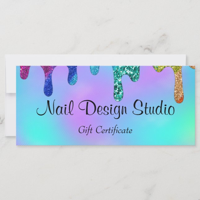 Carte Certificat cadeau Nail Design Studio (Devant)