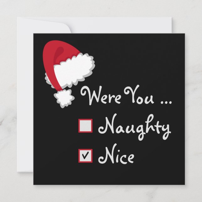 Carte Certificat cadeau Naughty et Nice (Devant)